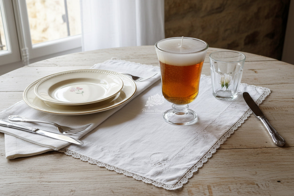 Verre boissons en bougie