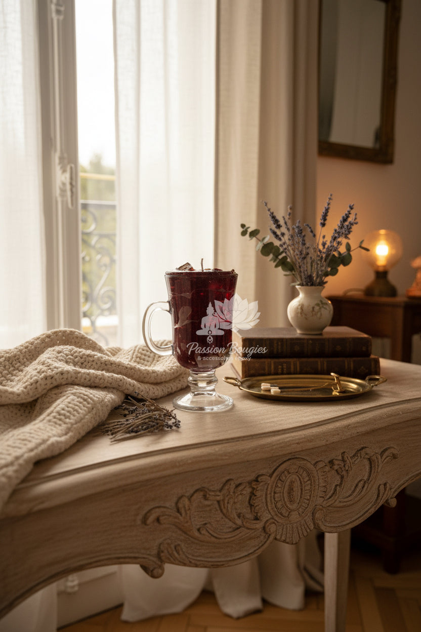 Verre boissons en bougie